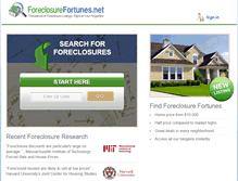 Tablet Screenshot of home.foreclosurefortunes.net